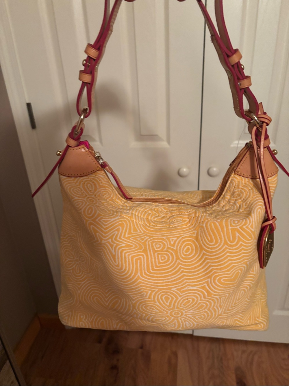 DOONEY & BOURKE VINTAGE  DOODLE GRAFFITI HOBO SHOULDER BAG